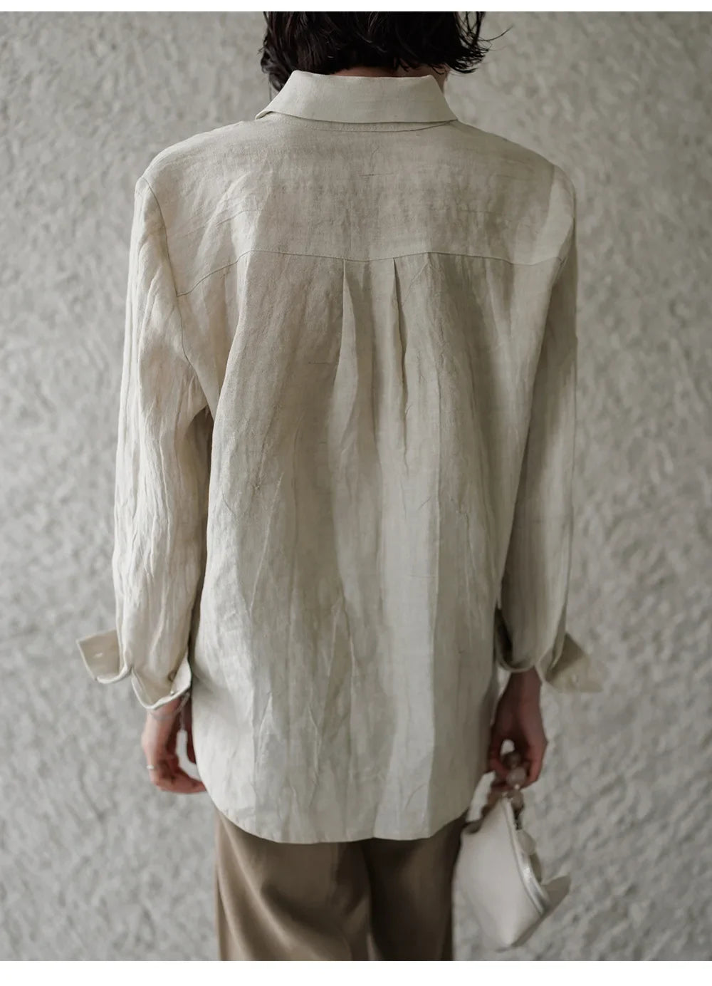 Duttini | Pleated Linen Button Shirt