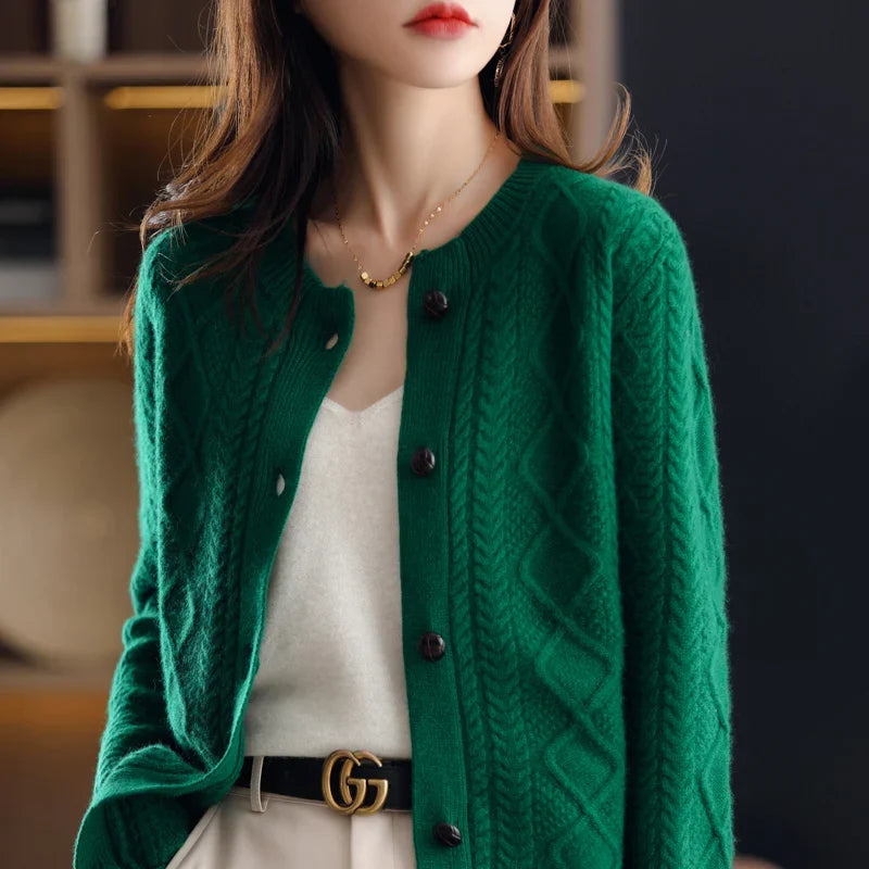 Duttini | Cable Cashmere Cardigan