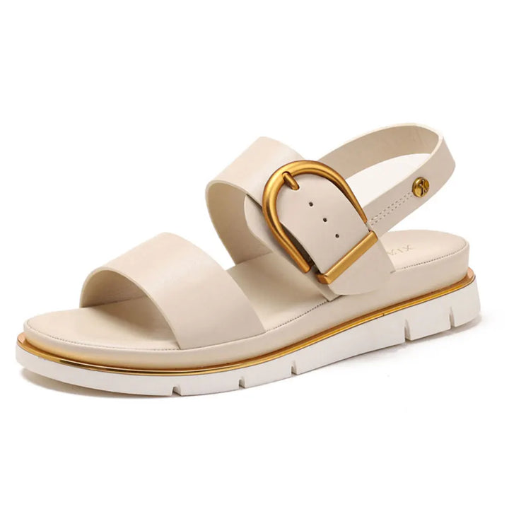 Duttini | Gold-Buckle Strap Sandals