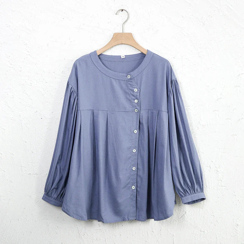 Duttini | Gathered Lantern Sleeve Blouse