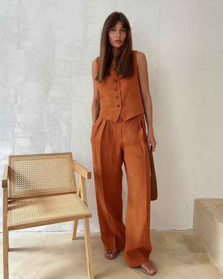 Duttini | Linen Trouser Set