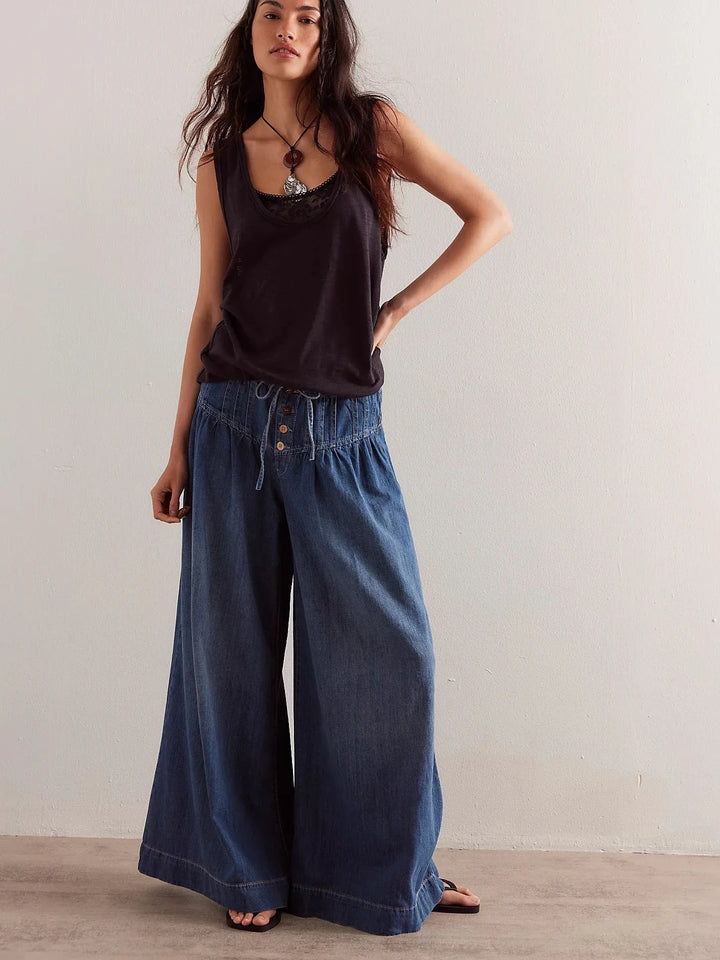 Duttini | Women's Chambray Pull-On Jeans