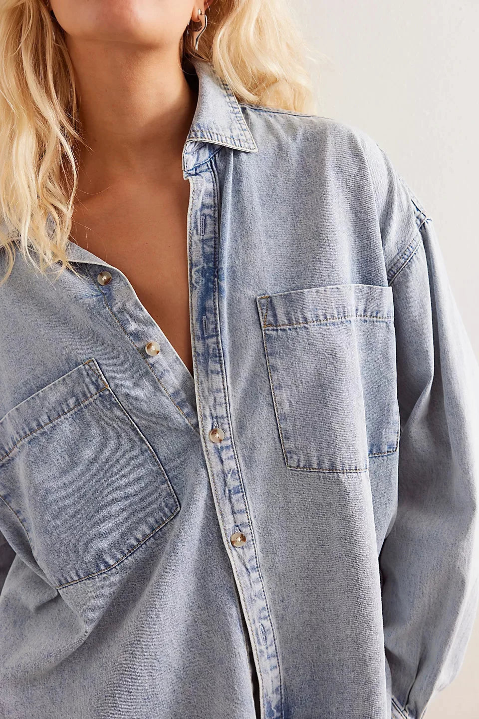 Duttini | Washed Denim Overshirt for Men
