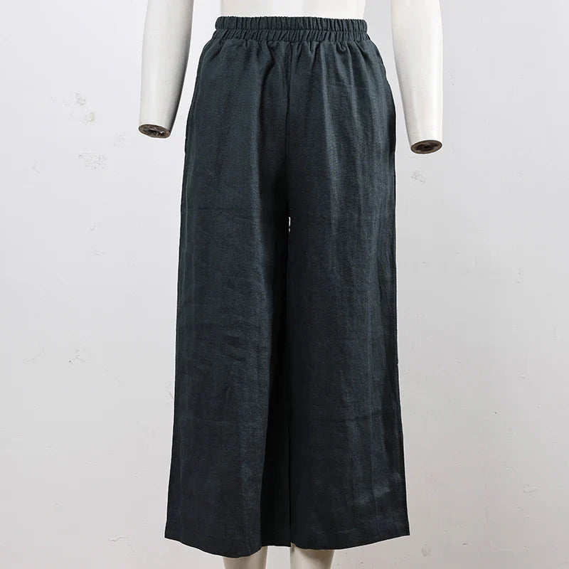 Duttini | Wide Leg Linen Pant for Women in Natural