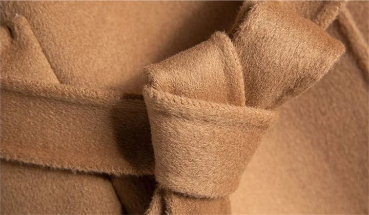 Duttini | Long Pointed Coat in Camel Hair