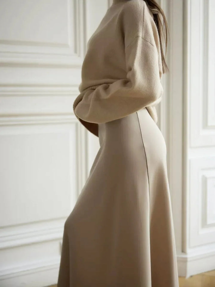 Duttini | Satin Fishtail Maxi Skirt for Women