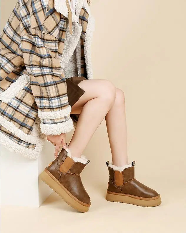 Duttini | Leather Fur Boots