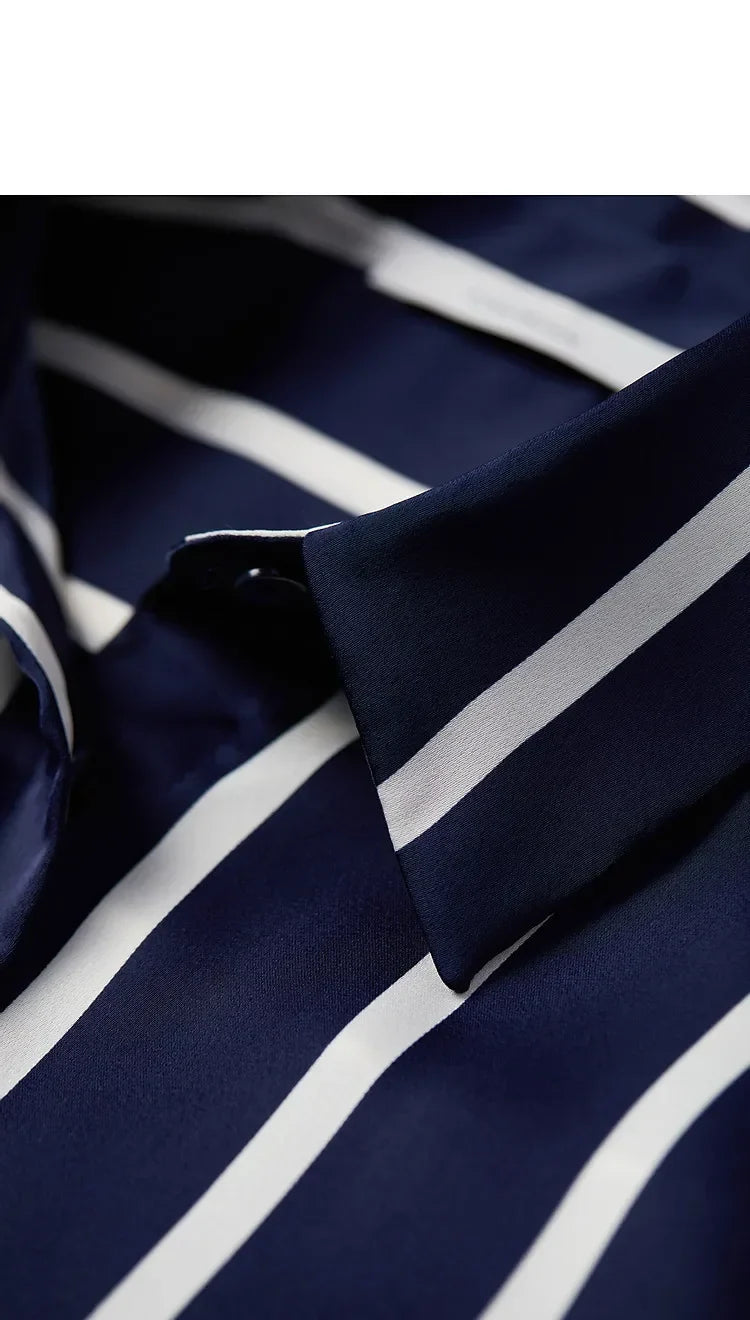 Duttini | Stripe Satin Blouse for Women