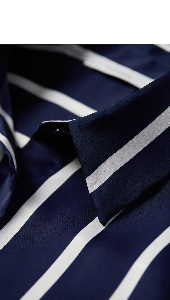 Duttini | Stripe Satin Blouse for Women
