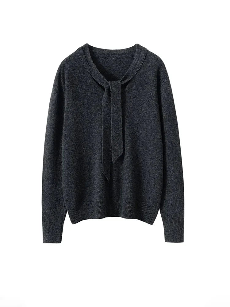 Duttini | Cashmere Pullover with Scarf Collar