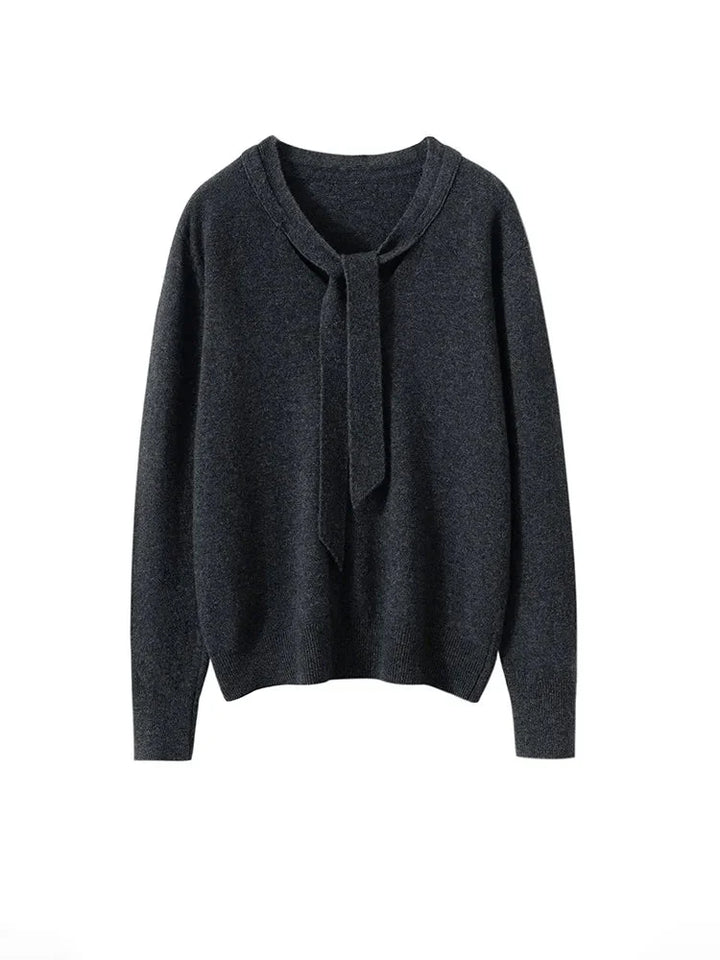 Duttini | Cashmere Pullover with Scarf Collar