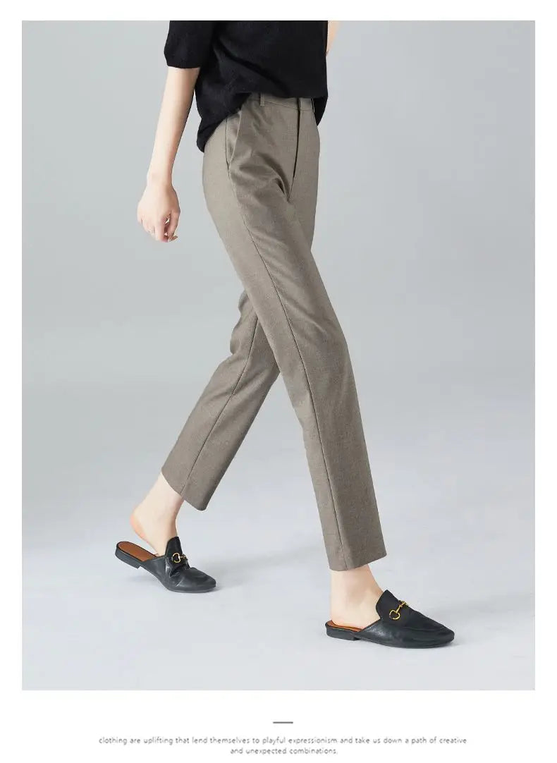 Duttini | High-Waist Trousers for Women in Black