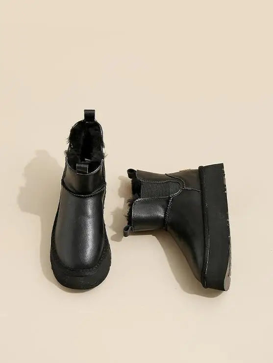Duttini | Leather Fur Boots