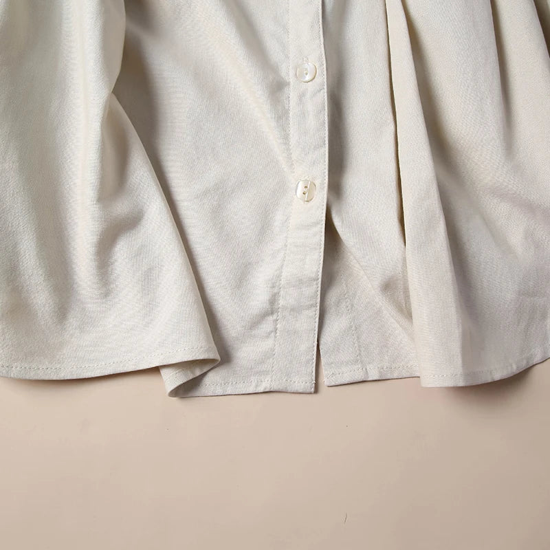 Duttini | Gathered Lantern Sleeve Blouse