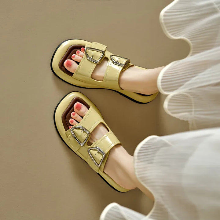 Duttini | Twin-Buckle Slide Sandals