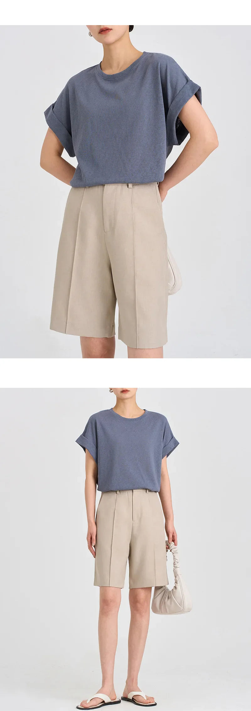 Duttini | Oversized Tee for Women in Cotton Blend, White