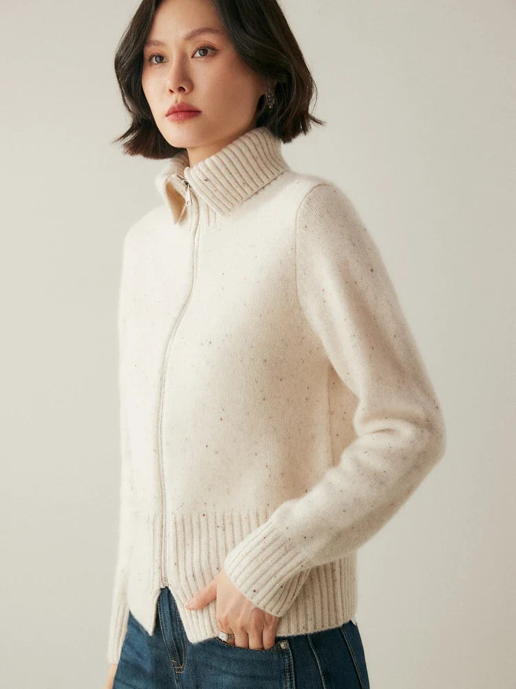 Duttini | Cashmere Zip Cardigan