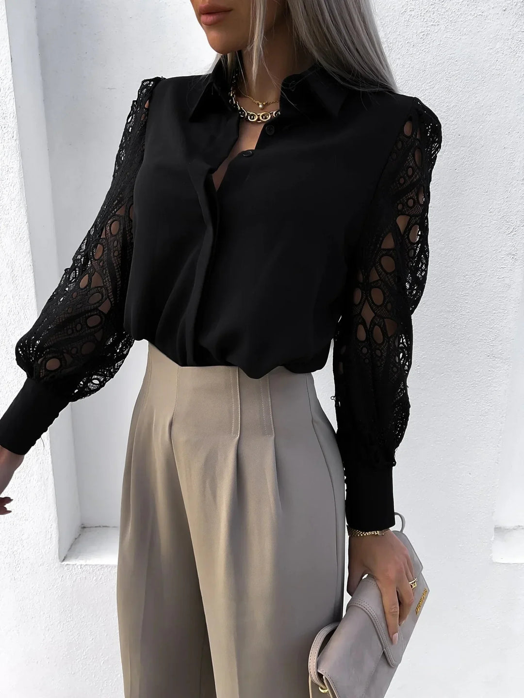 Duttini | Sophisticated Blouse With Exquisite Sleeves