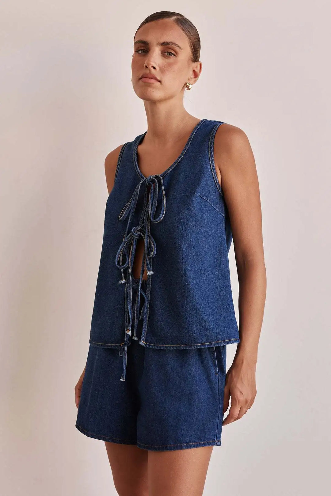 Duttini | Denim Tie Set