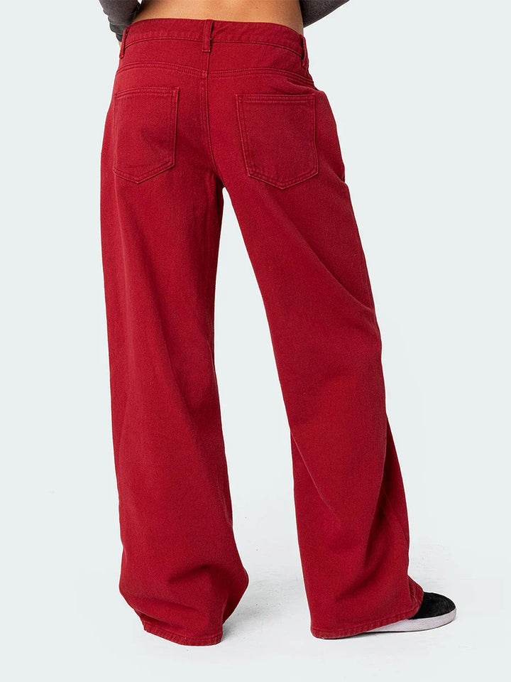 Duttini | Straight Jeans for Women in Blue Denim
