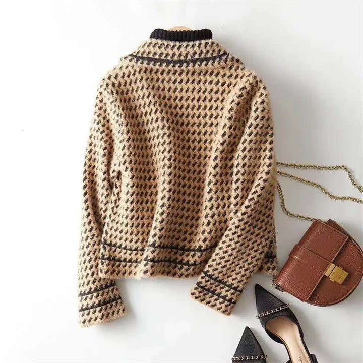 Duttini | Houndstooth Knit Jacket