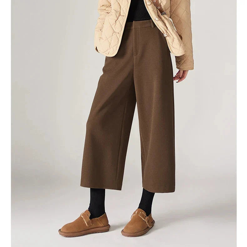 Duttini | Woolen Wide Leg Pants
