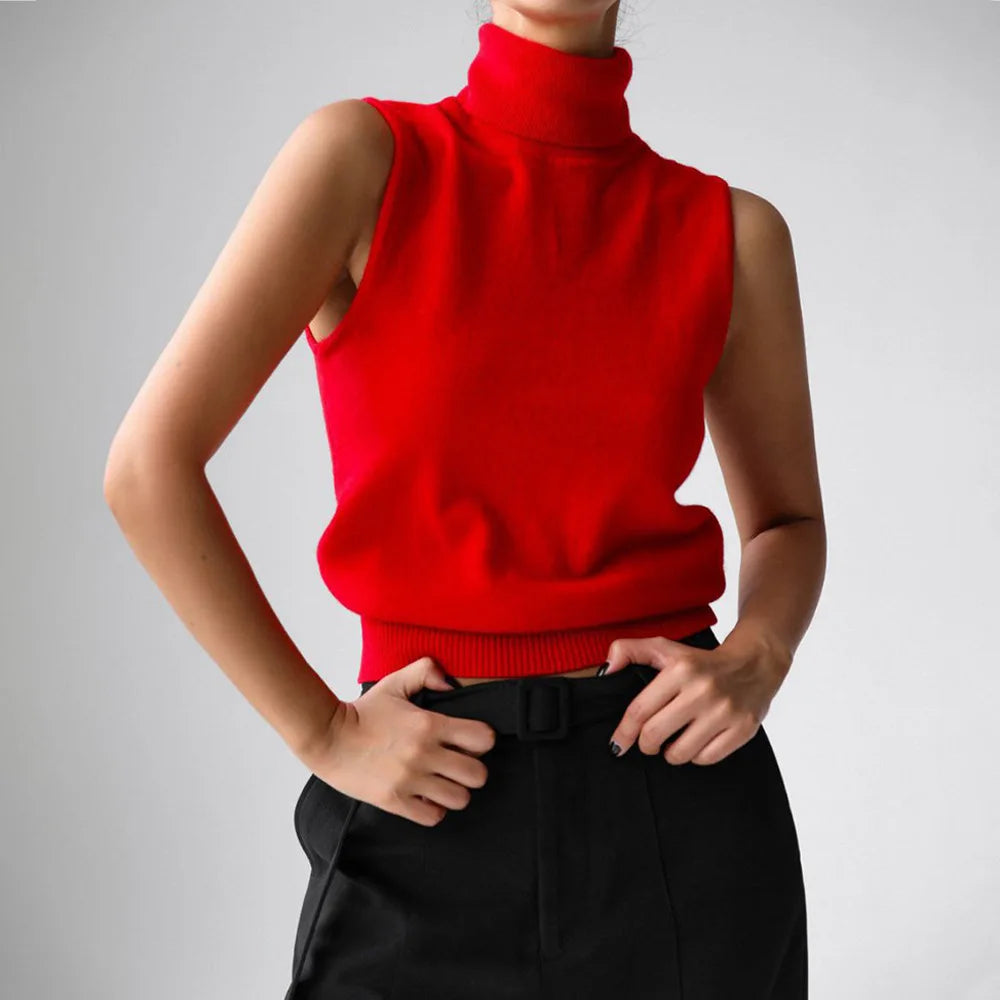 Duttini | High-Neck Vest for Women in Premium Fabric