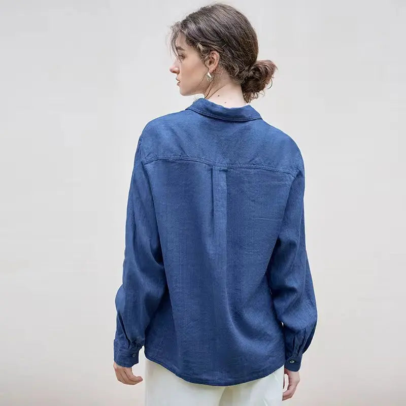 Duttini | Linen Everyday Shirt for Men in Indigo