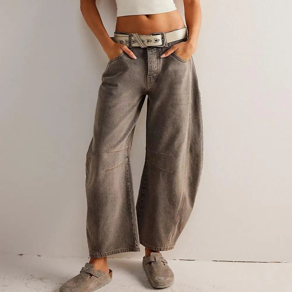 Duttini | Barrel-Leg Denim Jeans for Women