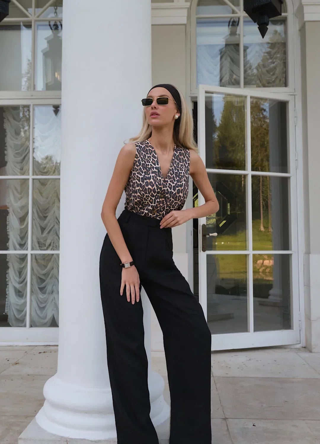 Duttini | Linen Wide-Leg Trousers for Women in Natural Color