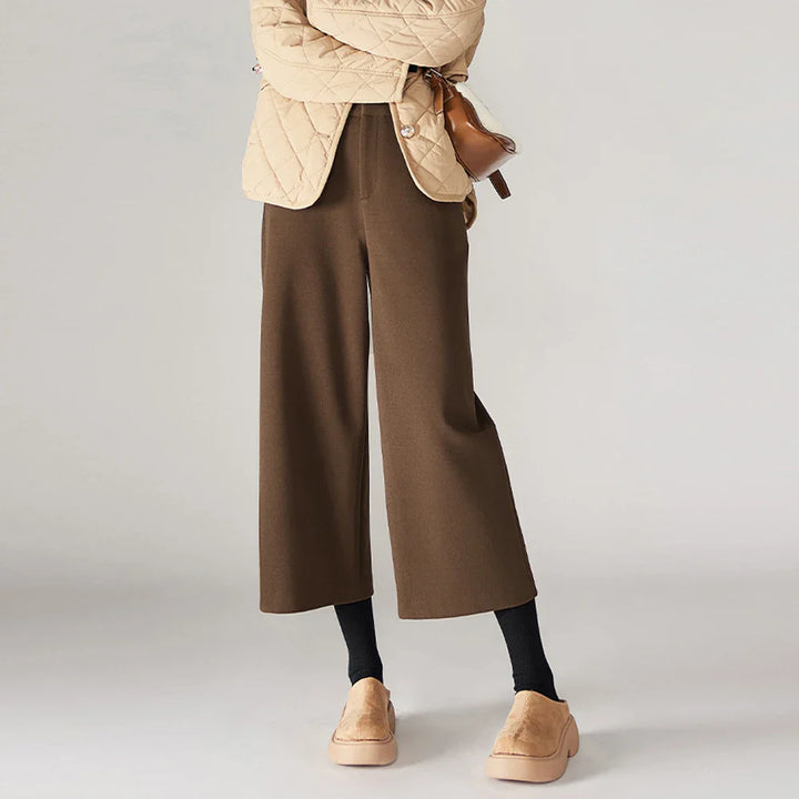 Duttini | Woolen Wide Leg Pants