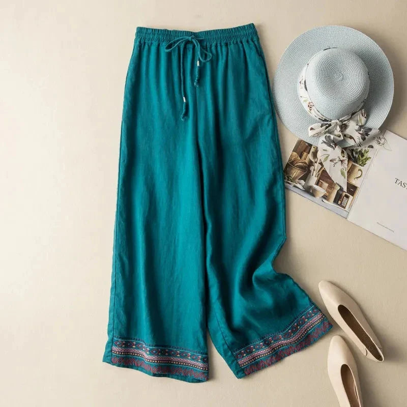 Duttini | Wide Leg Pant for Women in Soft Fabric, Black