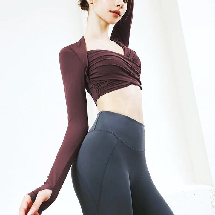 Duttini | Wrap Top for Women in Soft Fabric, Relaxed Fit, White