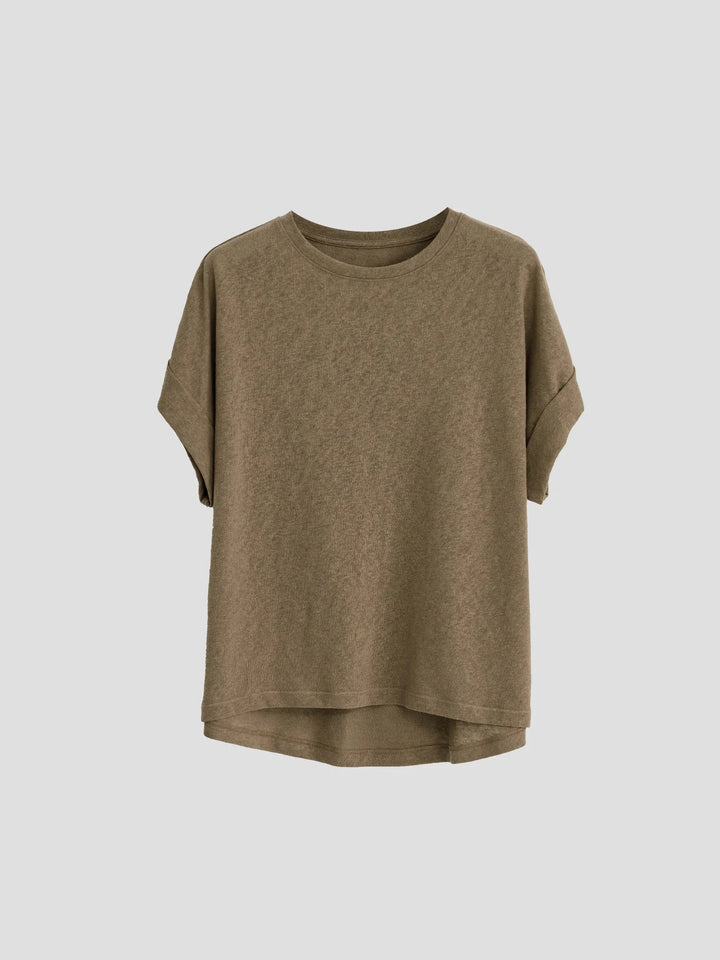 Duttini | Oversized Tee for Women in Cotton Blend, White