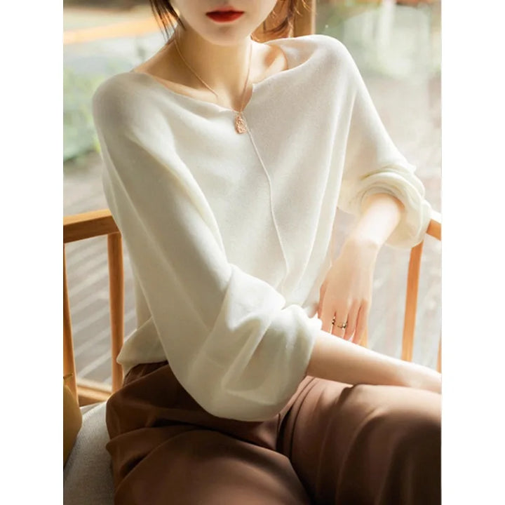 Duttini | Draped Knit Sweater Top