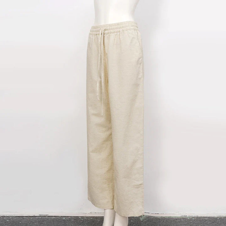 Duttini | Linen Lounge Pant for Women in Drawstring Fit