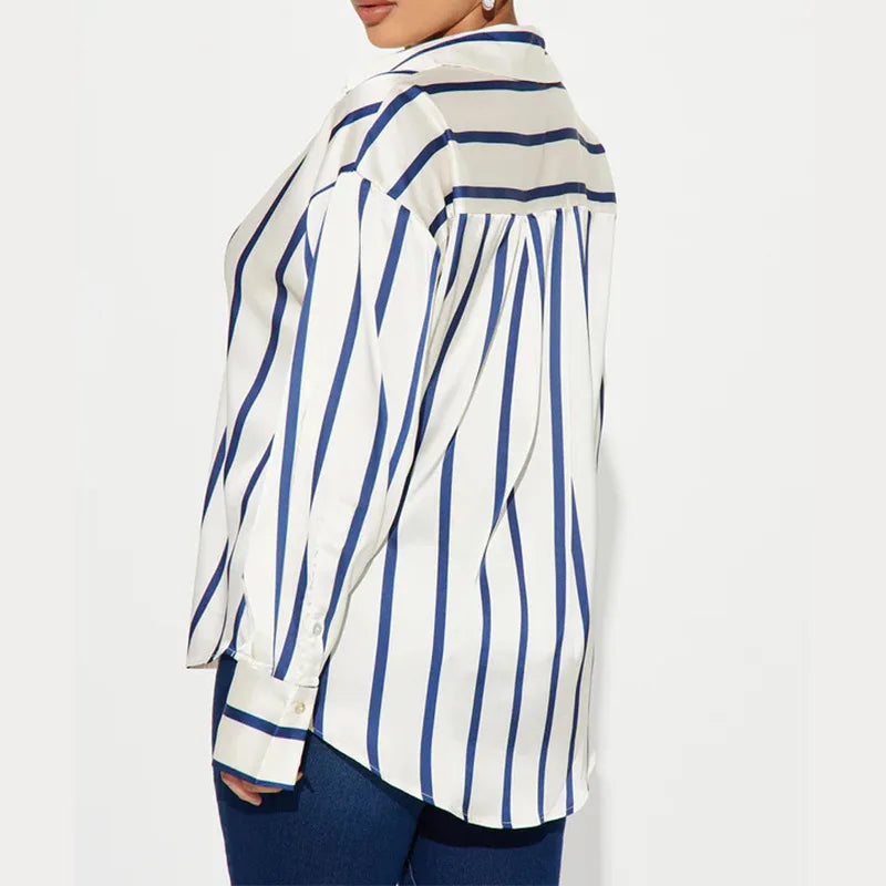 Duttini | Satin Stripe Shirt for Women