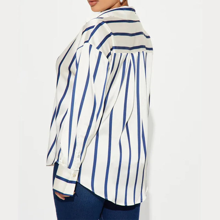 Duttini | Satin Stripe Shirt for Women