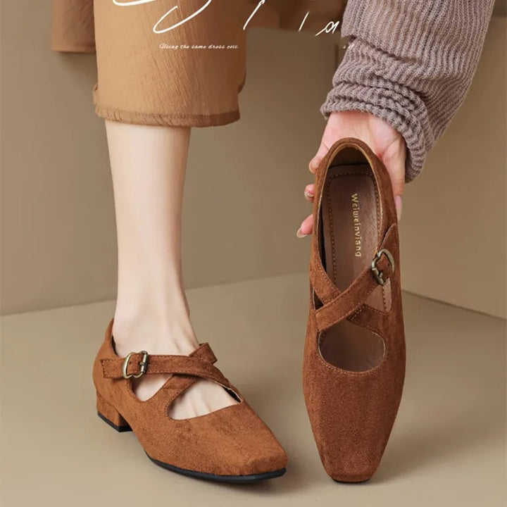 Duttini | Buckled Suede Mule