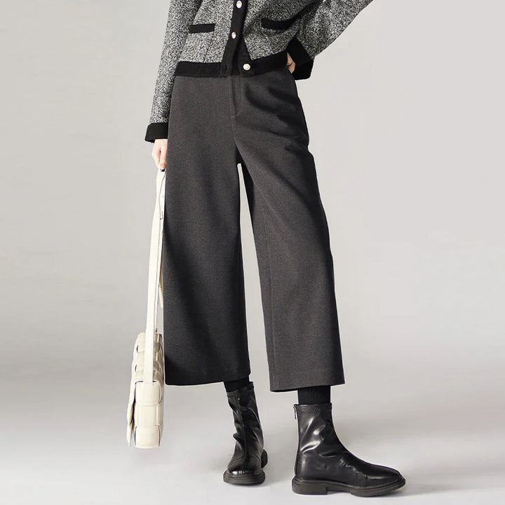 Duttini | Woolen Wide Leg Pants