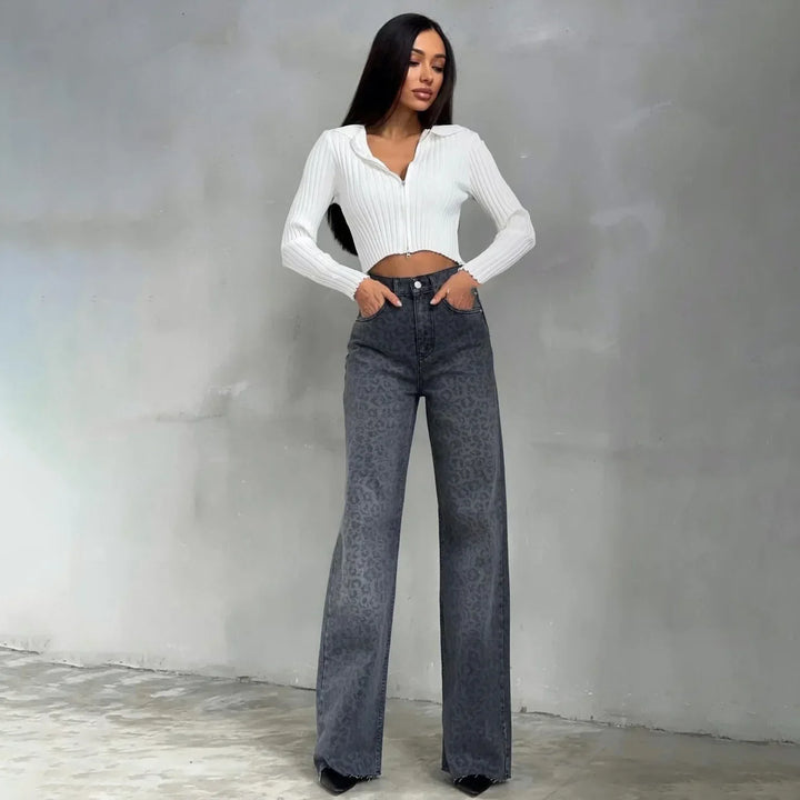 Duttini | Leopard Straight Jeans