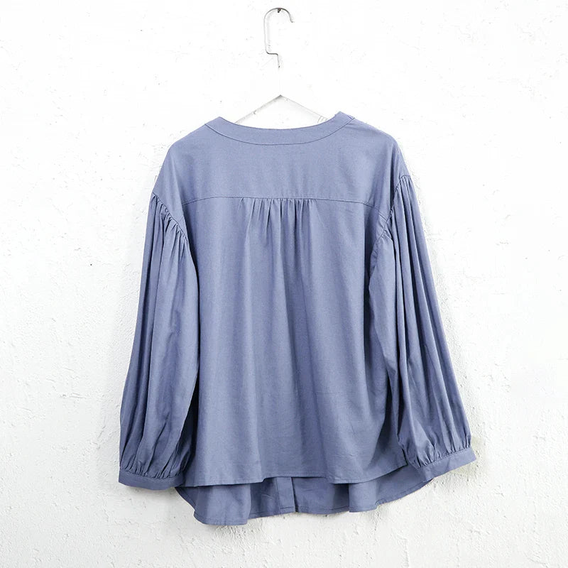 Duttini | Gathered Lantern Sleeve Blouse