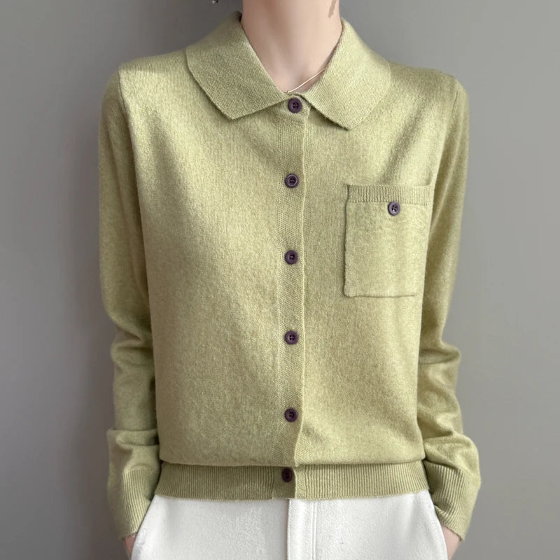 Duttini | Merino Wool Polo Cardigan
