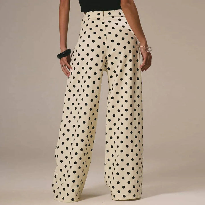 Duttini | Wide-Leg Trouser for Women in Polka Dot Print