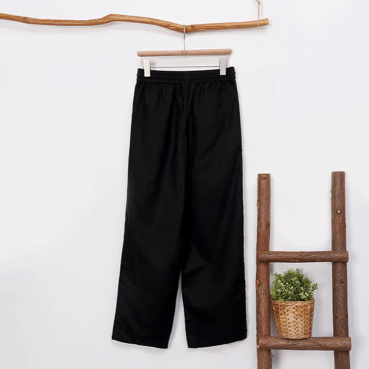Duttini | Linen Lounge Pant for Women in Drawstring Fit