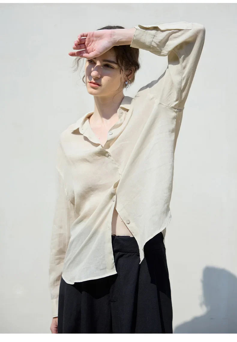 Duttini | Relaxed Ramie Button Down Shirt