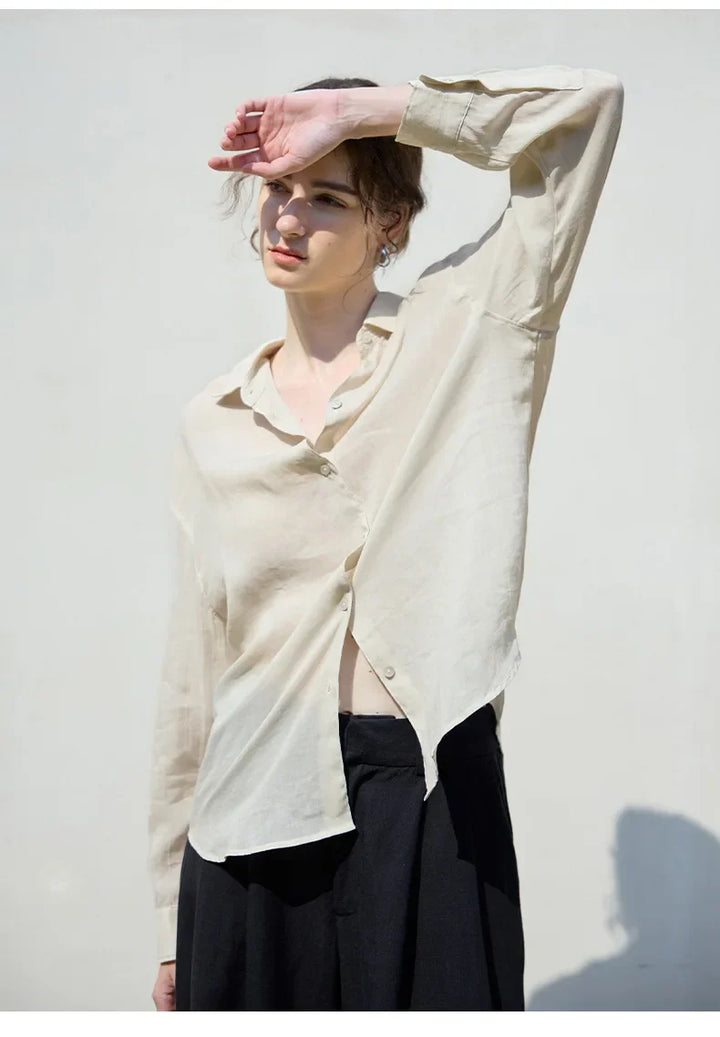 Duttini | Relaxed Ramie Button Down Shirt