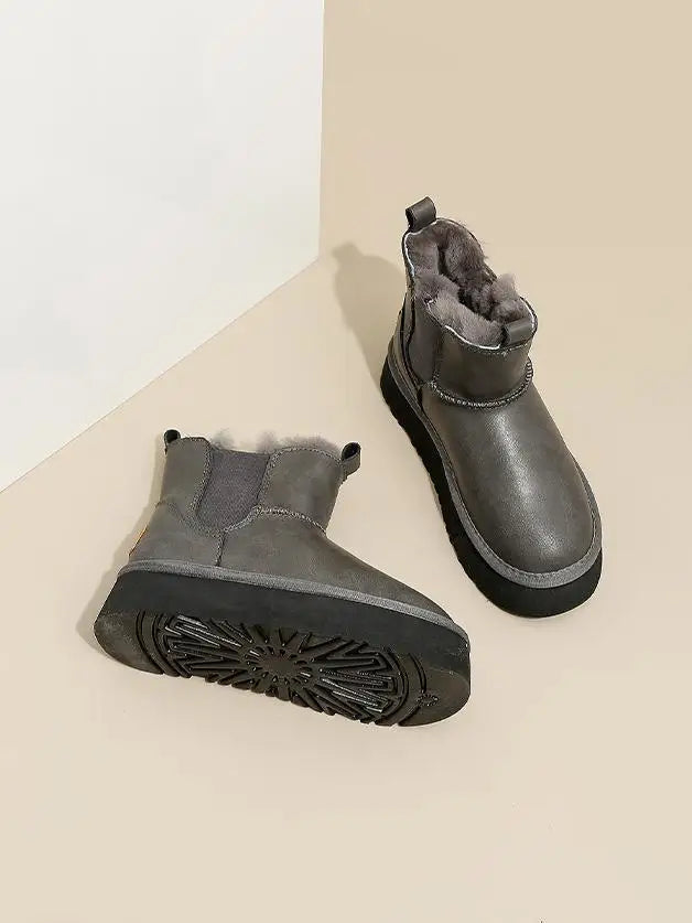 Duttini | Leather Fur Boots