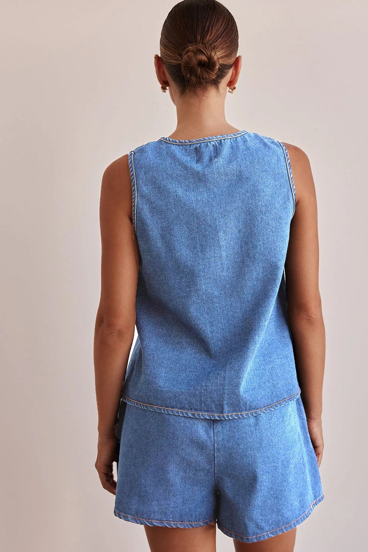 Duttini | Denim Tie Set