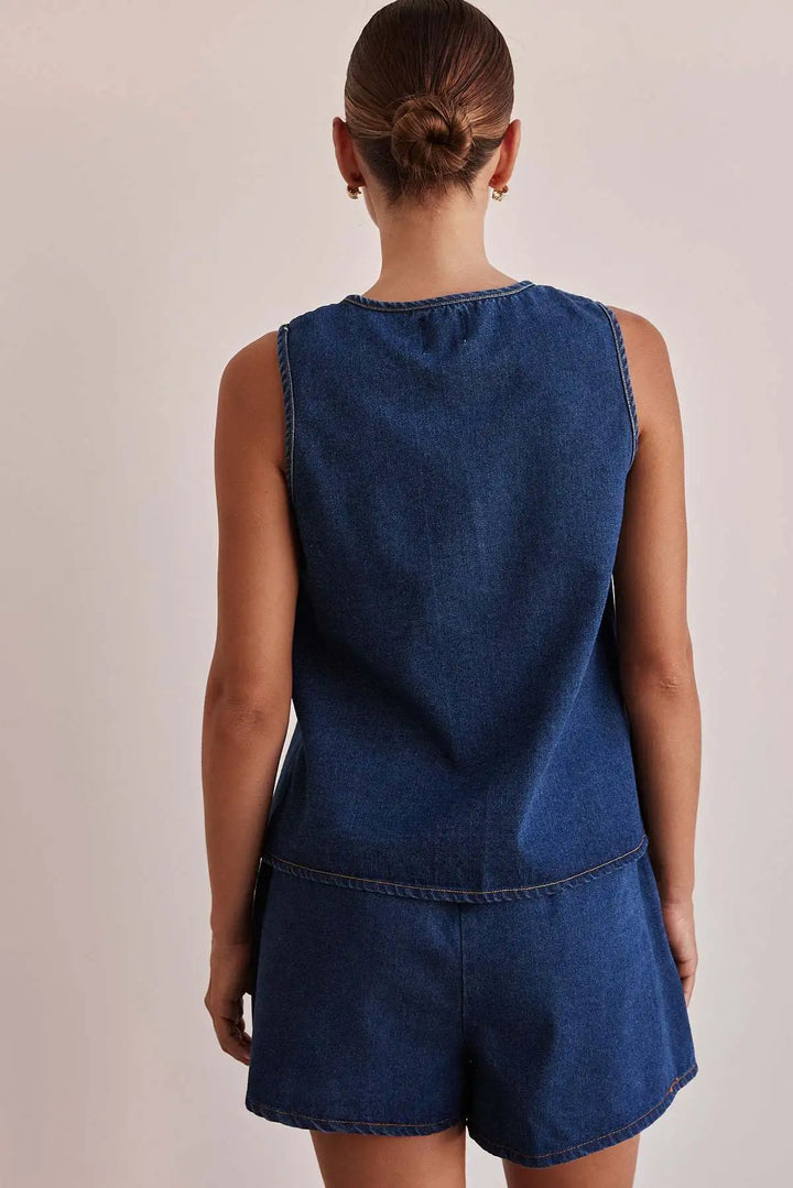Duttini | Denim Tie Set